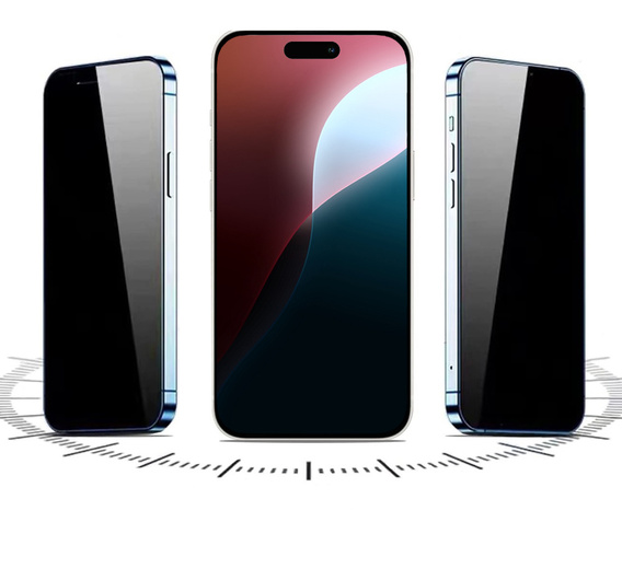 ERBORD 9H Easy App Anti-Peep privacy tempered glass for iPhone 17 Pro / 17 / 16 Pro