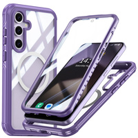 Case for Samsung Galaxy S25+ Plus, Shockproof, with glass, for MagSafe, purple