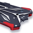 Armored case for Asus ROG Phone 7 5G, Aluminum Alloy, black / red