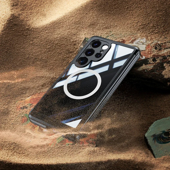 Case for Samsung Galaxy S25 Ultra, Shockproof, with glass, for MagSafe, black