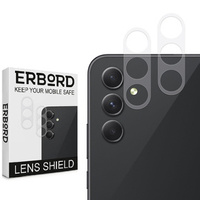 2x ERBORD tempered glass for camera to Samsung Galaxy A34 5G, transparent