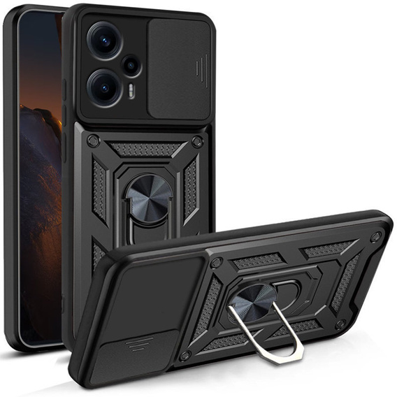 Case for Xiaomi Poco F5, CamShield Slide, black