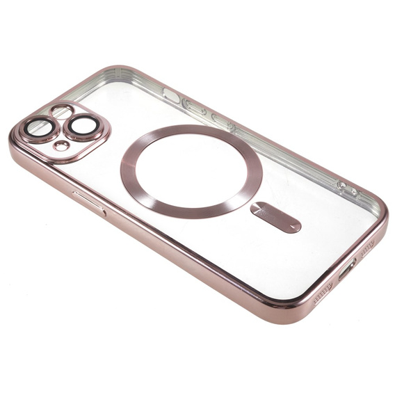 Case for iPhone 14, Electro MagSafe, pink + Screen Glass