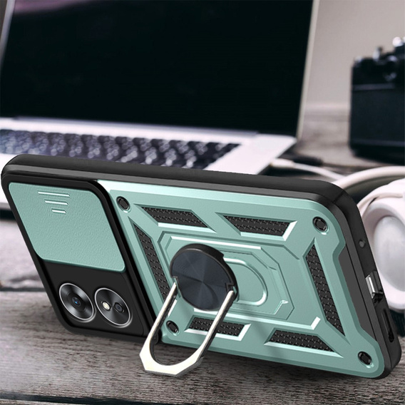 Case for Oppo A17, CamShield Slide, green
