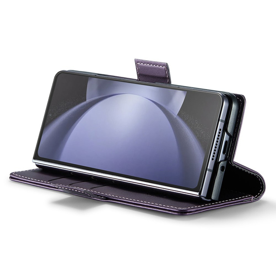 CASEME flip case for Samsung Galaxy Z Fold6 5G, Litchi Wallet, purple