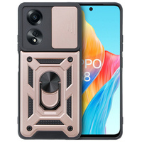 Case for Oppo A58 4G, CamShield Slide, pink rose gold