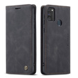 CASEME case for Samsung Galaxy M21, Leather Wallet Case, black
