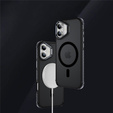 Matt Case for iPhone 17, armoured, for MagSafe, smoked with black sides