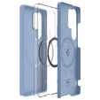 Spigen Case for Samsung Galaxy S25 Ultra, Silicone Fit Mag, blue + Tempered Glass