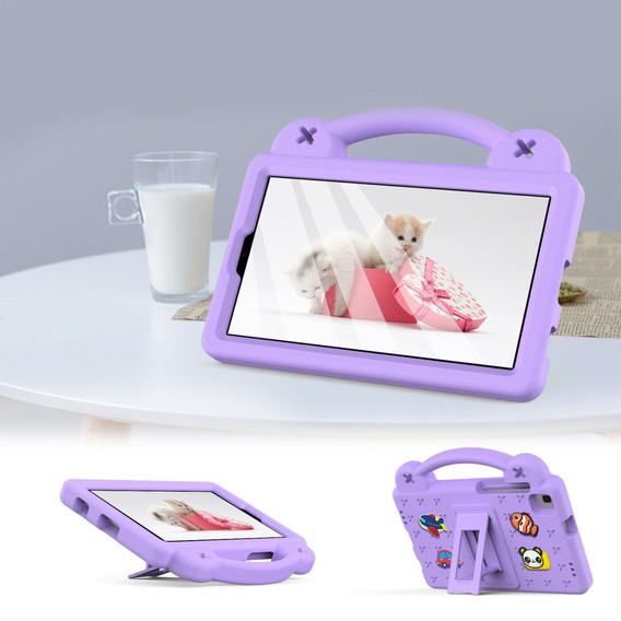 Children's case for Samsung Galaxy Tab A7 Lite 8.7 T220/T225, Cute Patterns, with stand, purple