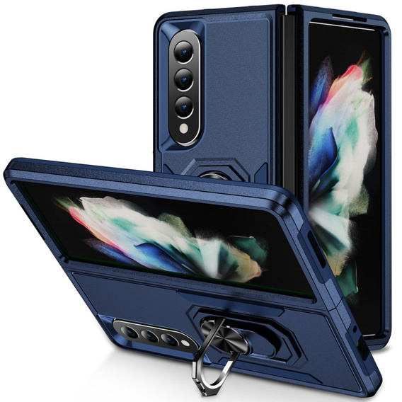 Armor Case for do Samsung Galaxy Z Fold 4 5G, Nox Case Ring, blue