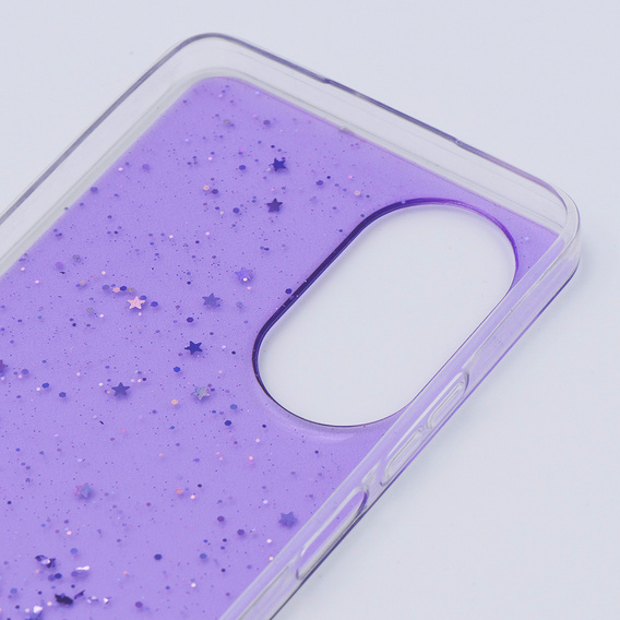 Case for Oppo A58 4G, Glittery, purple