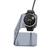 Aluminum USB Docking Station for Garmin Fenix 7/7S/7X/6/6X/6S, grey
