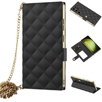 Flip case for Samsung Galaxy S23 Ultra, GKK Mirror Wallet, black
