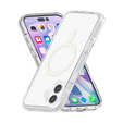 Case for iPhone 17, for MagSafe, glitter, transparent