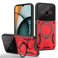Armored Case for Xiaomi Redmi A3, Magnetic Ring, red