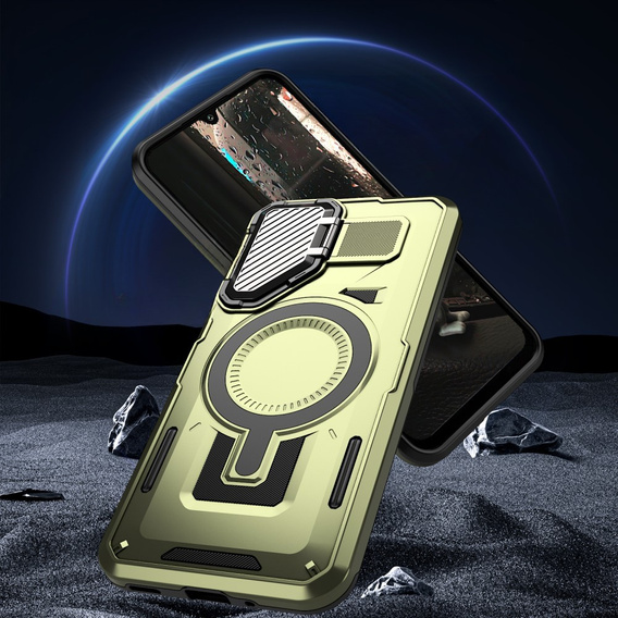 Case for Samsung Galaxy A16, Military MagSafe with camera protection, green