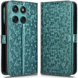 Flip case for Motorola Edge 60 / 60 Fusion, Wallet Rhombus, green