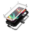 Case for iPhone 15 Pro Max, R-JUST, armoured, silver / black