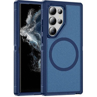Case with frame for Samsung Galaxy S22 Ultra, for MagSafe, blue