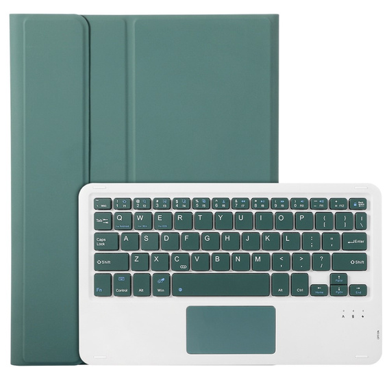 Case + keyboard iPad 10.9 2022 10 Gen, TouchPad Pen Slot, dark green