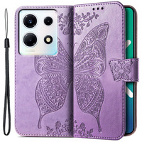 Flip case for Infinix Note 30 VIP, Butterfly, purple