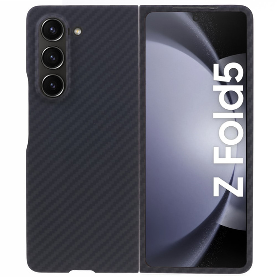 Case for Samsung Galaxy Z Fold5 5G, Aramid Fiber Cover, black