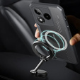 Case for Honor 400 Lite, with magnetic sheet, transparent / black
