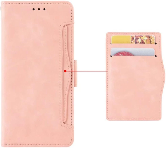Flip case for Realme 12+ Plus 5G, Card Slot, pink