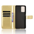 Flip case for Motorola Moto G24 / G24 Power / G04, Crazy Horse Wallet, gold