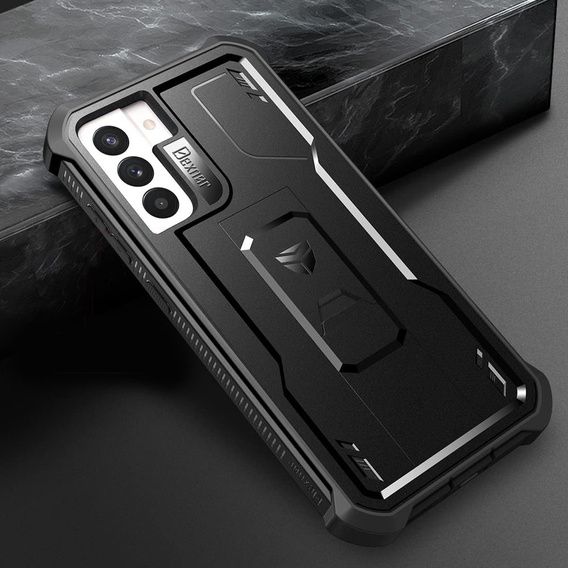 Armored case for Samsung Galaxy S21 FE, Dexnor Full Body, black