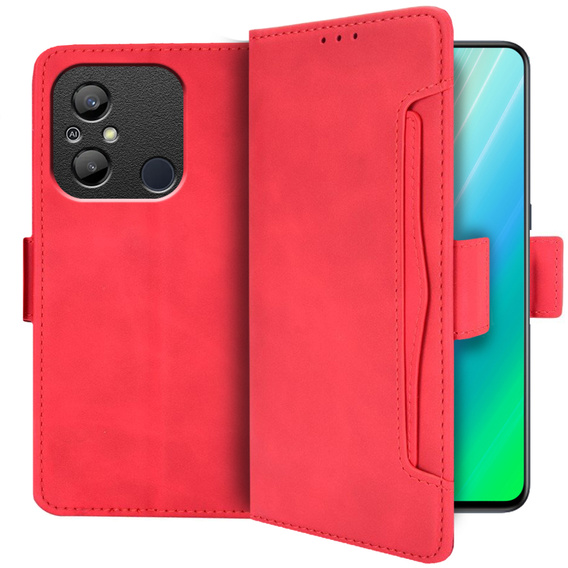 Flip case for Xiaomi Redmi 12C, Card Slot, red