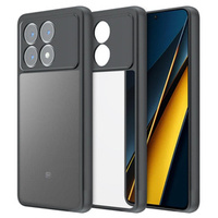 Case for Xiaomi Poco X6 Pro 5G, Fusion Hybrid, with camera protection, transparent / black