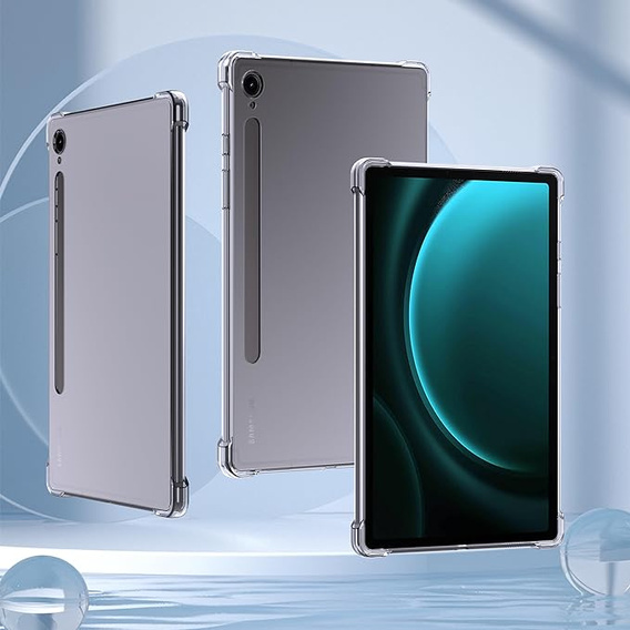 Case for Samsung Galaxy Tab S9 FE, with stylus holder, Silicone, Transparent