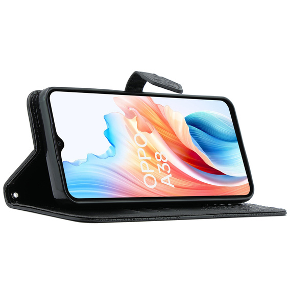 Flip case for Oppo A38 4G / Oppo A18 4G, Mandala, black