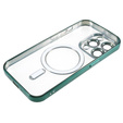 Case for iPhone 13 Pro, Electro MagSafe, green + Screen Glass