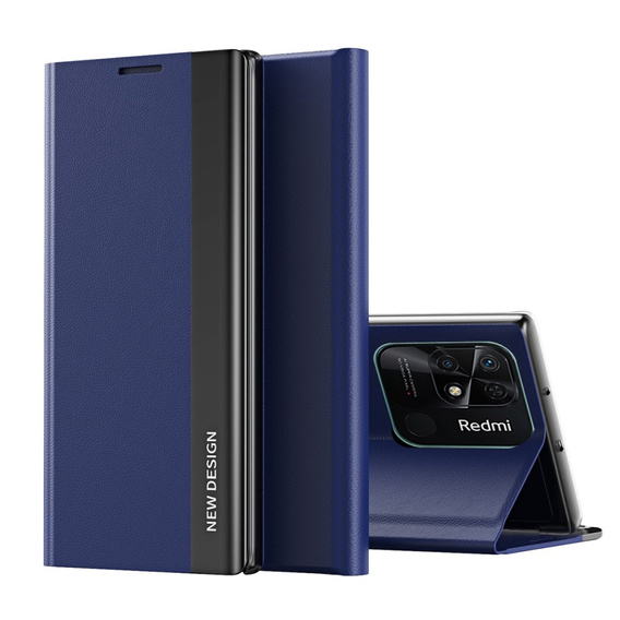 Flip case for Xiaomi Redmi 10C, Side Magnetic, dark blue