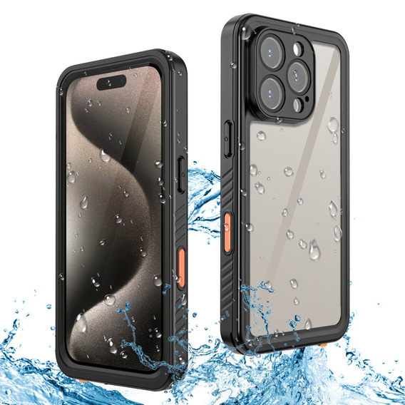 IP68 Waterproof Case for iPhone 16 Pro Max, black