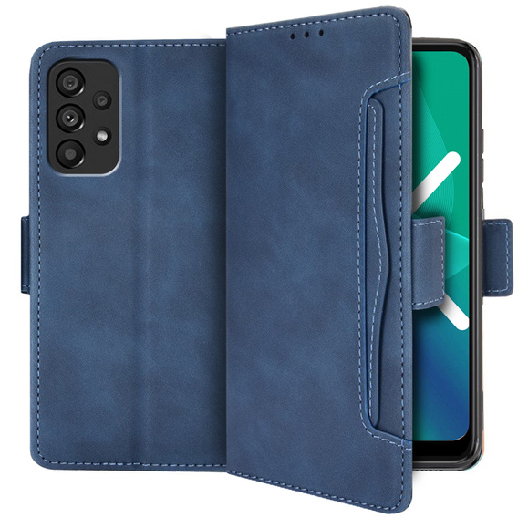 Flip case for Samsung Galaxy A53 5G, Card Slot, blue