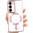 Case for Samsung Galaxy S23 Plus, Electro MagSafe, pink rose gold + Screen Glass