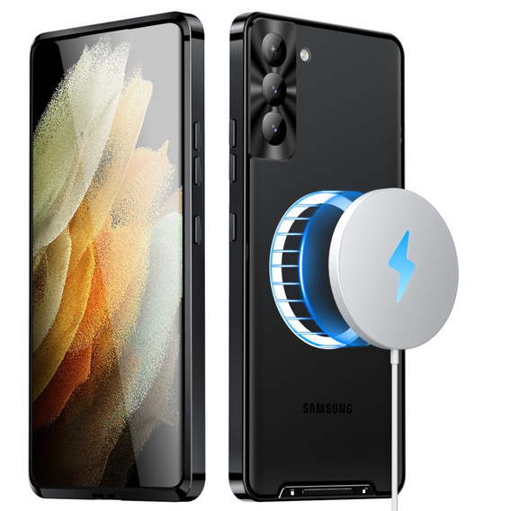 Camera Protection Case for Samsung Galaxy S21 FE 5G, CamShield MagSafe, transparent / black