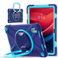 Children's case for Lenovo Tab M11, armored with strap, navy blue / green