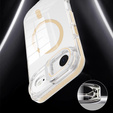 Case for iPhone Air, for MagSafe, with stand, transparent with gold inserts