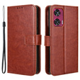 Flip case for Motorola Edge 50 Fusion 5G, Crazy Horse Wallet, brown