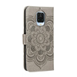 Flip case for Xiaomi Redmi Note 9s/ 9 Pro, Mandala Flower, grey