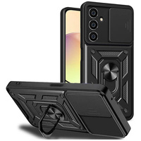 Armored case for Samsung Galaxy A25, armored Slide Ring, black + 9H glass