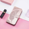 Flip case for Infinix Note 40 Pro Plus, Butterfly, pink rose gold