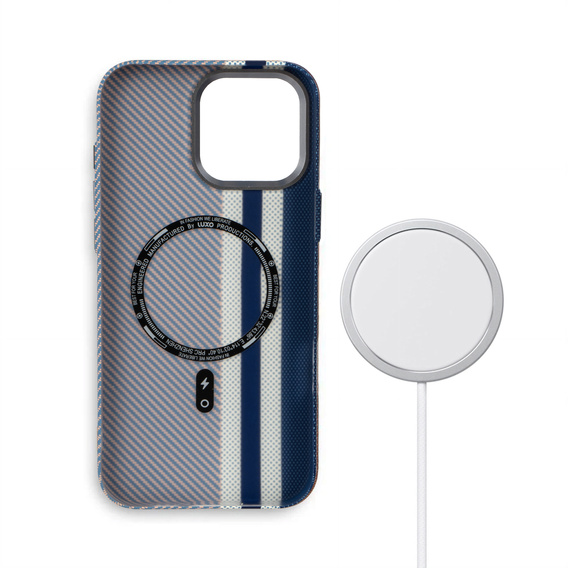 MagSafe's iPhone 16 Pro Max Case, Carbon Fiber, blue