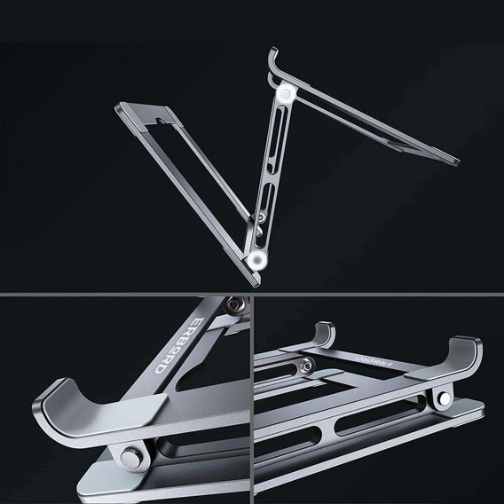 Aluminum laptop stand, ERBORD ProDesk Stand, gray