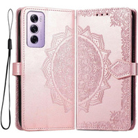 Flip case for Oppo Reno 12, Mandala, pink